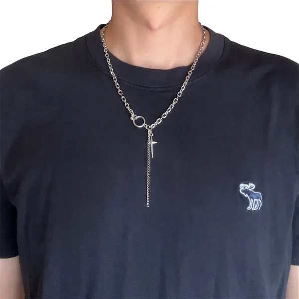 Cross Pendant Necklace for Men Women Streetwear Hip Hop Punk Unisex Necklace - Image 8
