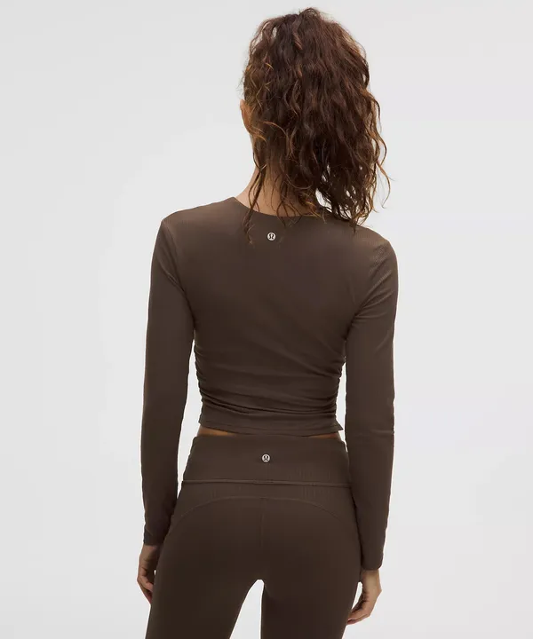 Lululemon All It Takes Ribbed Nulu V-Neck Long-Sleeve Shirt B-D Cups - Image 2