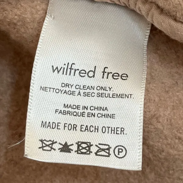 Wilfred Free Aritzia Ganna Shirt Jacket Camel Tan Boiled Wool‎ Shacket Small - Image 11