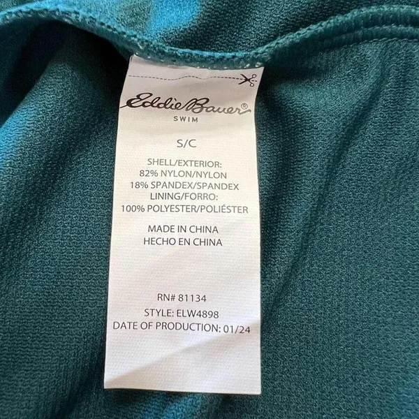 Eddie Bauer‎ One Piece Swimsuit Women S Teal High Neck Strappy Back ELW4898 NWT - Image 10