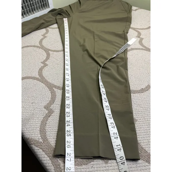 Banana Republic Airstretch Tapered Pants Olive Green Textured Ankle Size XL - Image 5