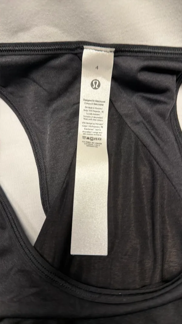 NWT Lululemon sheer black tank size 4 - Image 9