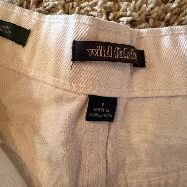 Wild Fable White Distressed Jean Shorts - Image 2