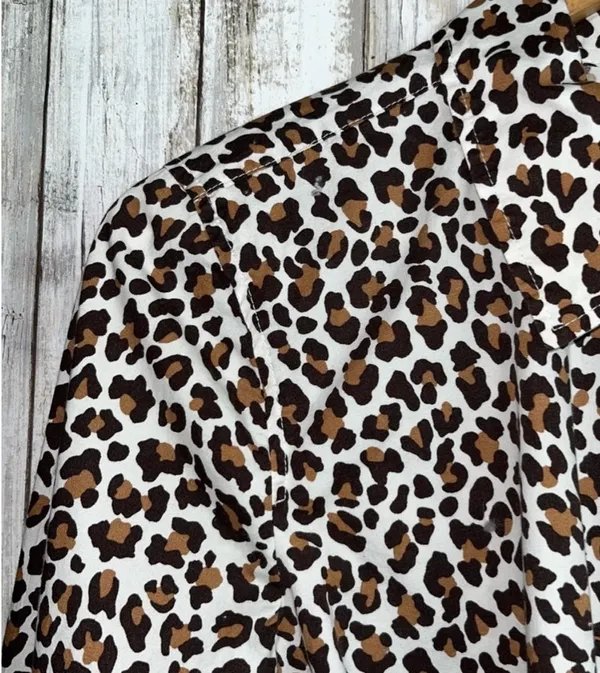 Talbots Leopard Print Cotton Button Down •Medium  - Image 4