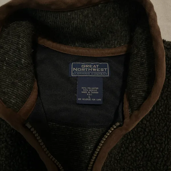 Vintage Vest Brown Size L - Image 3