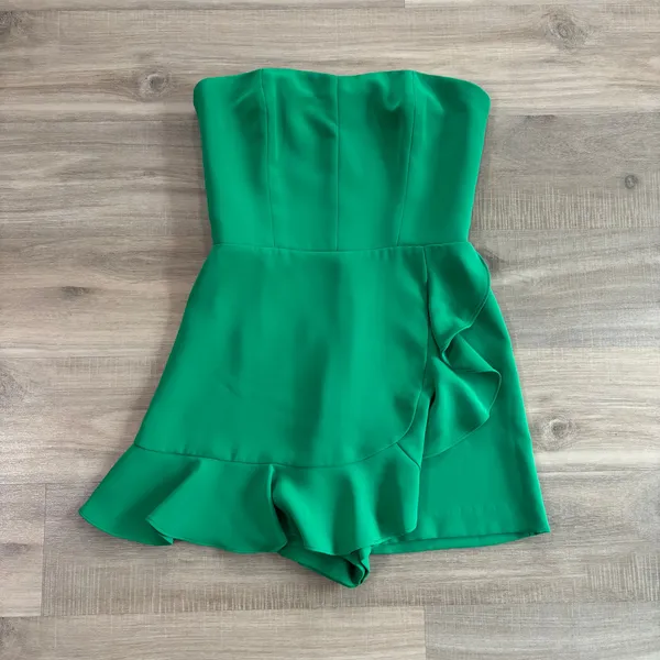 Amanda Uprichard Trisha Romper Women Size Small Jungle Green - Image 3