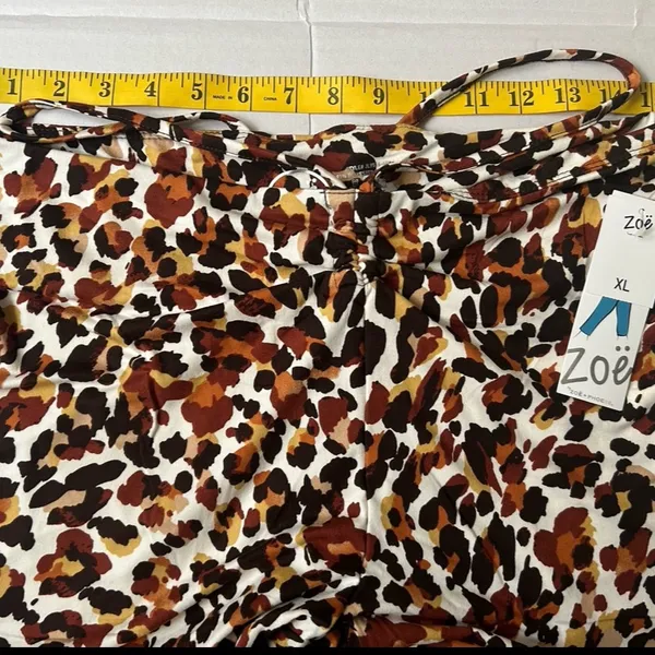 Zoe + Phoebe Women's Leggings Leopard Animal Print XL - Image 4