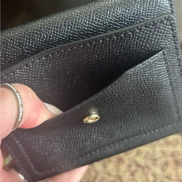 Authentic COACH 1941 signature colorblock leather snap wallet - Image 9