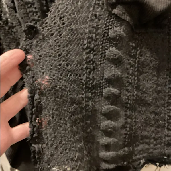 POL Black Textured Cardigan - Image 3