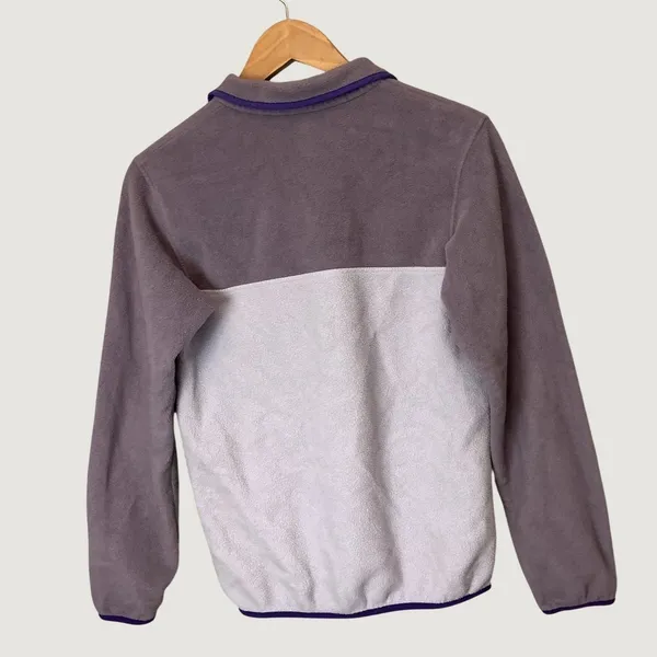 Patagonia Women Synchilla Snap-T Fleece Pullover Purple Grey Small 25455 - Image 3