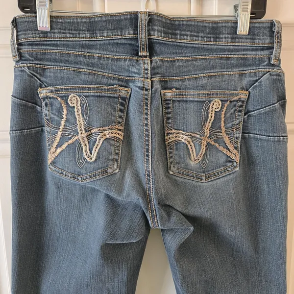Wrangler Q-Baby Bootcut Jeans Womens 5/6 x 31 Western Stretch Low Rise Rodeo Y2K - Image 3