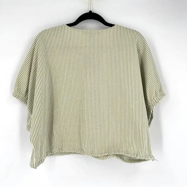 MARC NEW YORK Split Pea White Stripe V Neck Dolman Sleeve Top‎ Size S NWT Boxy - Image 11