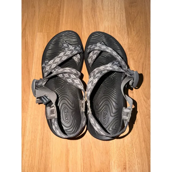 Chaco Z Cloud 2 Womens Sandals Grey Geometric Strappy Toe Loop Size 9 - Image 3