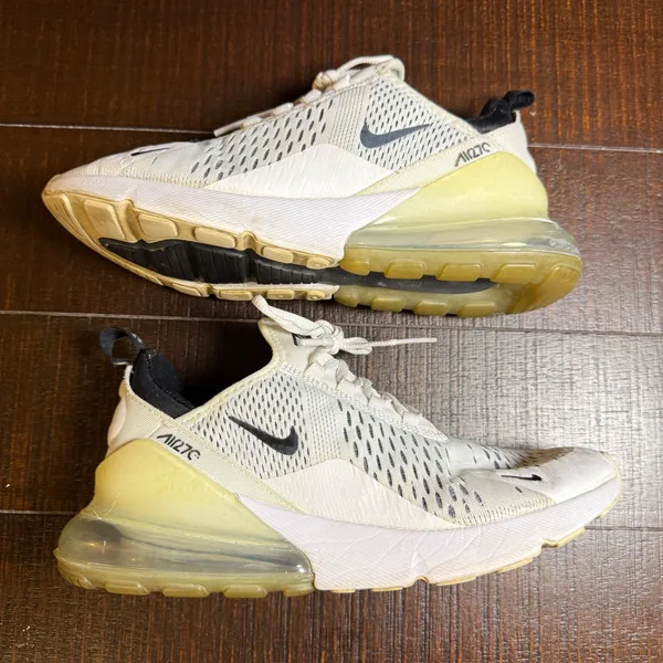 Nike Air Max 270 Womens White Black AH6789-100 Running Shoes Size 9 - Image 5