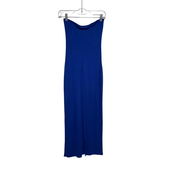 Urban Outfitters Blue Strapless Maxi Dress S - Image 6