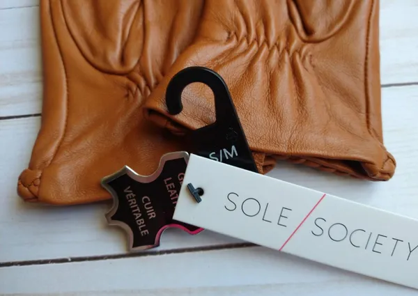 Sole Society Leather Gloves with Braided Trim NWT - Image 3