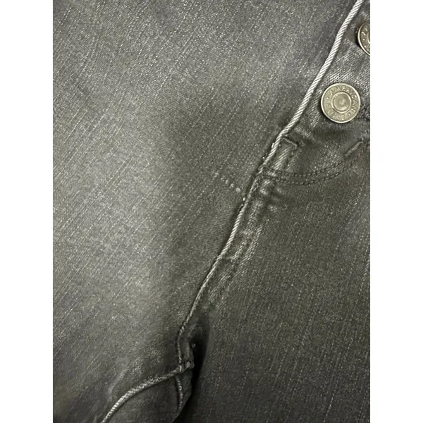 American Eagle Women 4 Short Black‎ Curvy Hi Rise Jegging Crop Button Fly Jeans - Image 9
