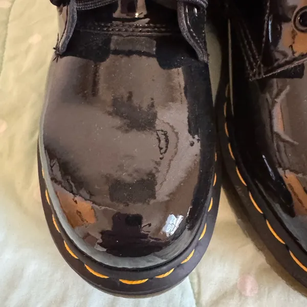 Dr. Martens Black Patent Leather Boots Womens size 9 - Image 7