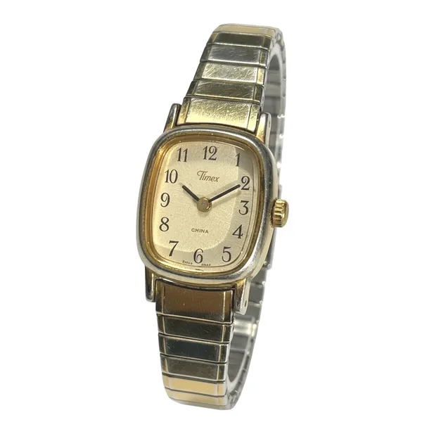 Vintage Timex‎ Quartz Women's Gold Tone Analog Watch Expansion Band - Image 4