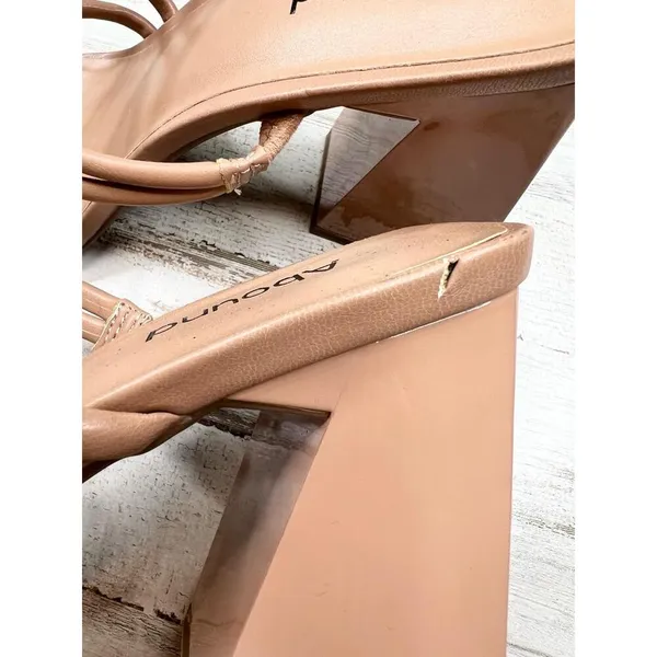 Abound ABAUSTYN-PU Beige Block Heel Strappy Square Toe Open-toe Heels Size 9M - Image 7