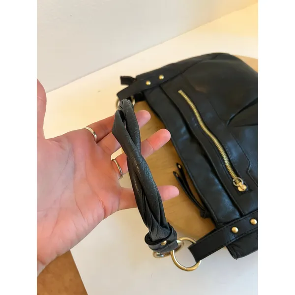 Audrey Brooke Black Genuine Soft Leather Medium Shoulder Bag - Image 11