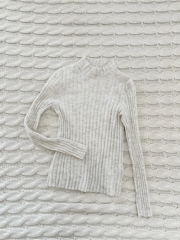 Madewell Alpaca- blend Ribbed Mock Neck Sweater - Image 2