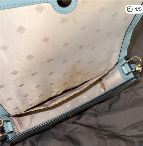 Kate Spade Light Blue Crossbody Purse - Image 4