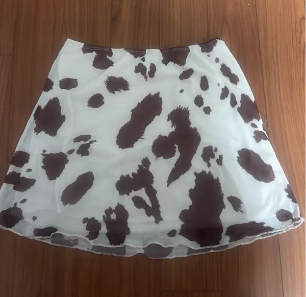 Sincerely Jules Cow print mini skirt - Image 2