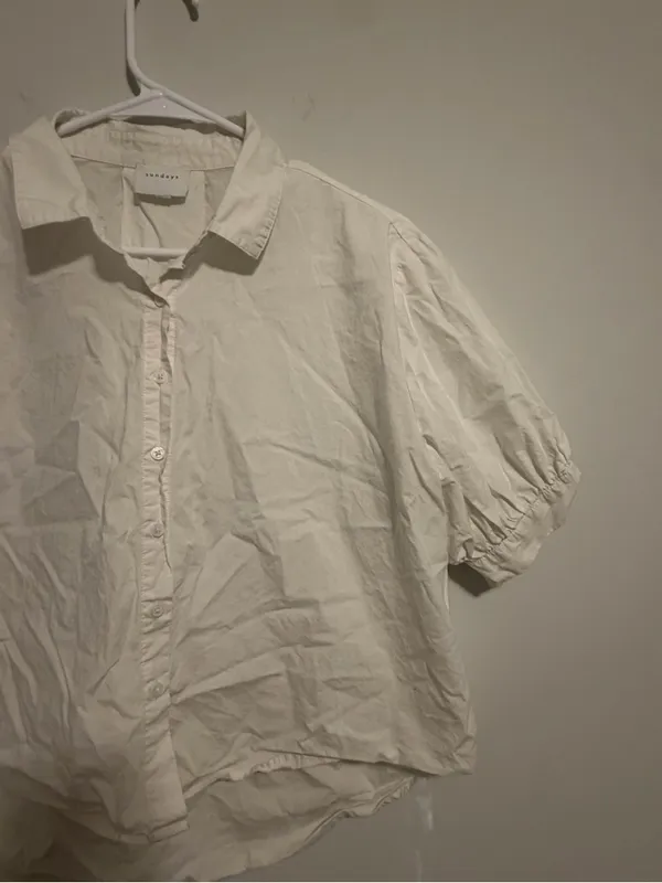 sundays Cream Relaxed Collar Button-Down - Image 2
