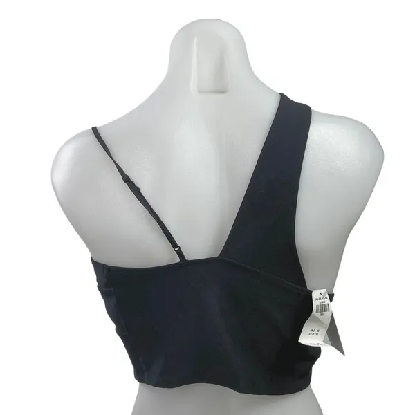 NEW Abercrombie & Fitch Women Black Sleeveless V Neck Cami Tank Crop Top Size S - Image 3