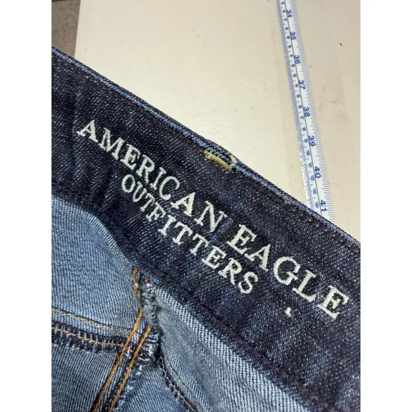 American‎ Eagle Artist Crop Jeans Womens 4 Dark Wash Stretch Denim Indie Sleaze - Image 2