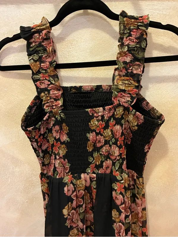 Women’s Maurices Black Floral Sleeveless Maxi Dress - Bkack Floral Size Small - Image 5