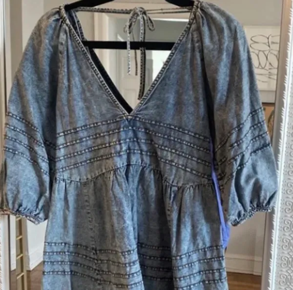 Free People Denim Dress - Image 3