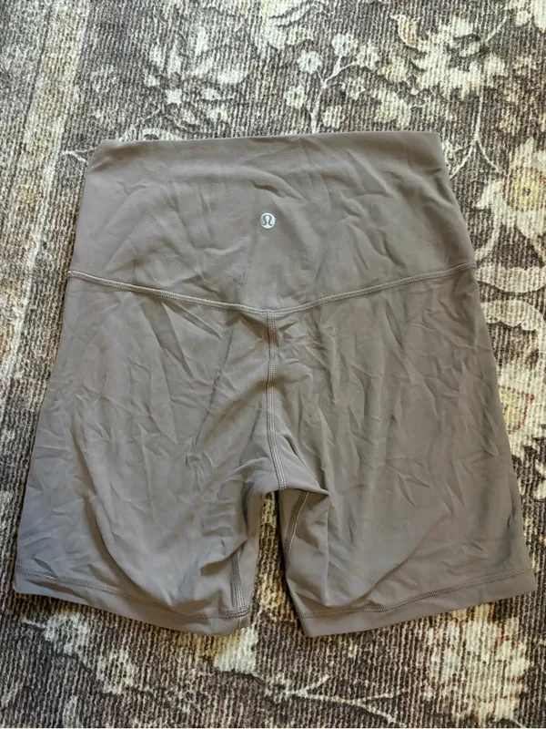 lululemon athletica High-Waist Bike Shorts in Taupe - Image 2