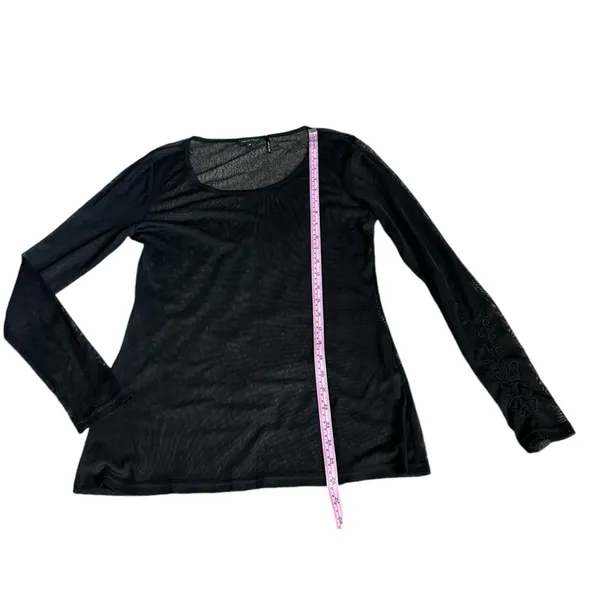 TRICOTTO black mesh top Size M - Image 2