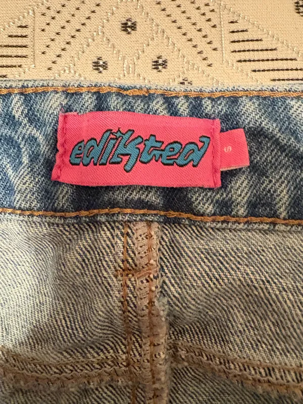 Edikted Skirt Denim Mini - Image 2