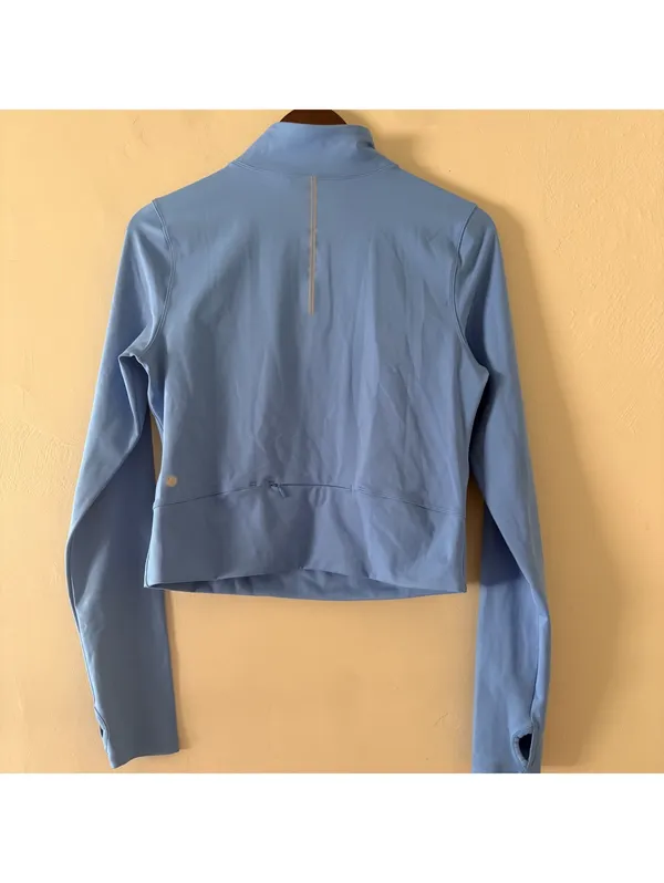 Yogalicious LUX CROSSTRAIN EVERYDAY HALF ZIP JACKET - Light Blue - Size M - Image 4
