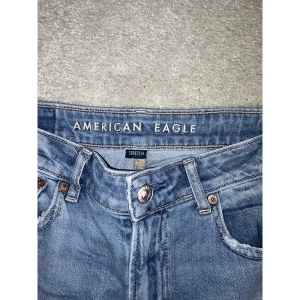 American Eagle Super High Rise Baggy Wide Leg Jeans Women's 00 EUC - Image 4