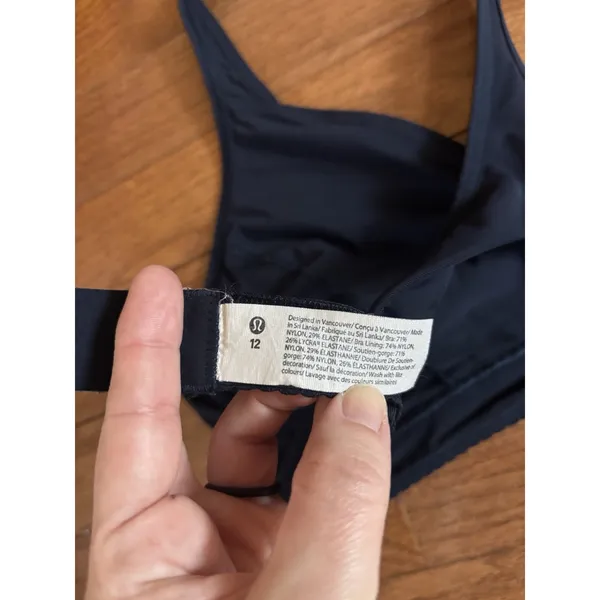 Lululemon All Day Breeze Bra Size 12 Navy LW2DT8S Racerback Gym - Image 6