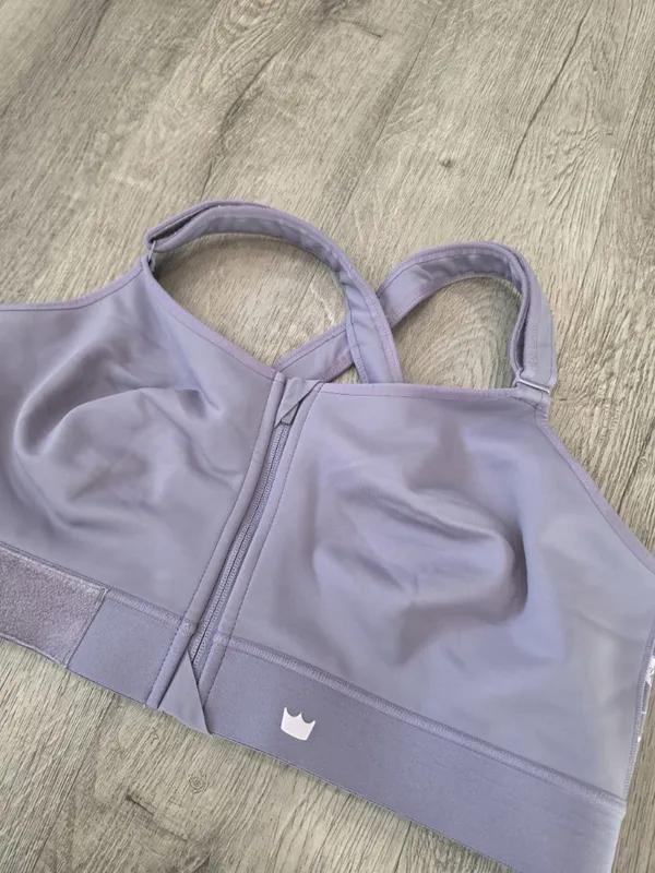 Shefit Ultimate Sports Bra Lilac Adjustable Front Zip High Impact Support XXL - Image 10