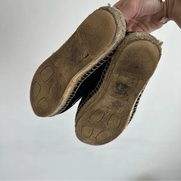 Kenzo Black Suede Espadrille Flat Size 8 - Image 4