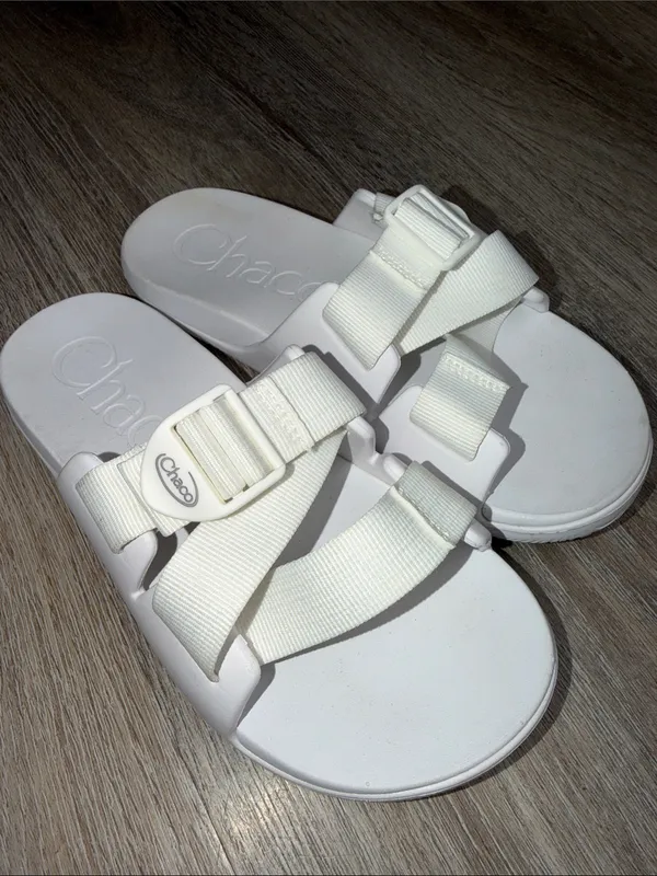 Chacos Chillos Performance Slide Sandals in Classic White Size 7 - Image 3