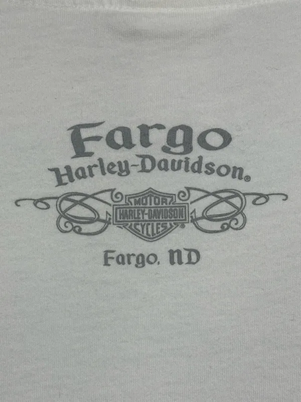 HARLEY-DAVIDSON Fargo ND Long Sleeve Graphic Tee White Women’s S - Image 7