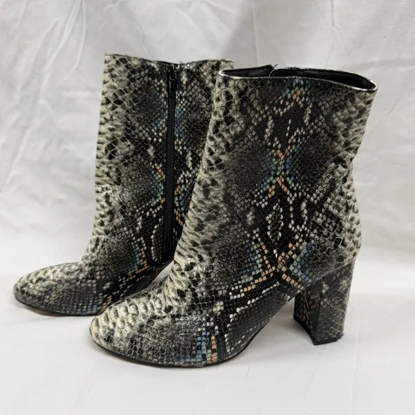 Chinese Laundry Women's Koraline Multi-Color Snake Print‎ Ankle Heeled Boots 7 - Image 5
