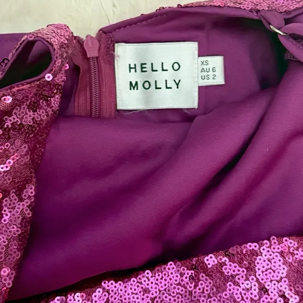 Hello Molly Citadel Skies Purple Sequin Mini Dress - Size 2 - Image 3