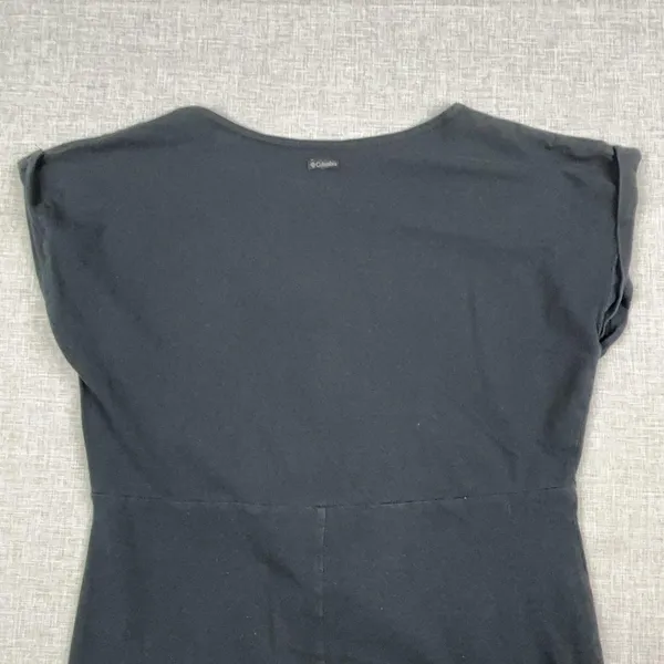 Columbia Dress Womens S Black Crew Neck T-Shirt Dress Cap Sleeve Stretch - Image 7