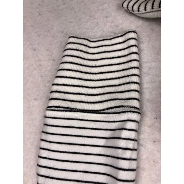 Daily‎ Ritual Sweatshirt Women S White Black Striped UPF 50+ Moisture Wicking - Image 9