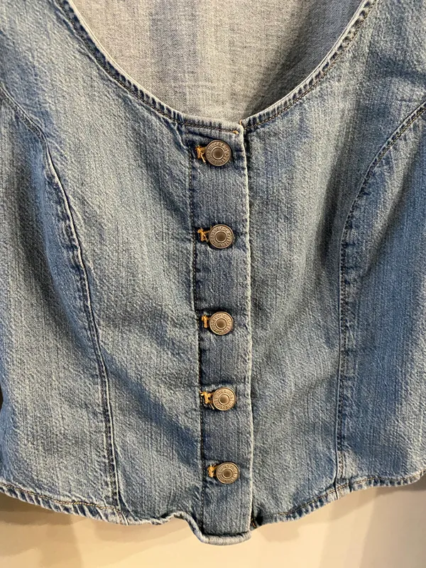 Levi's WOMEN'S DARYN CORSET LONG SLEEVE DENIM SHIRT - Image 7