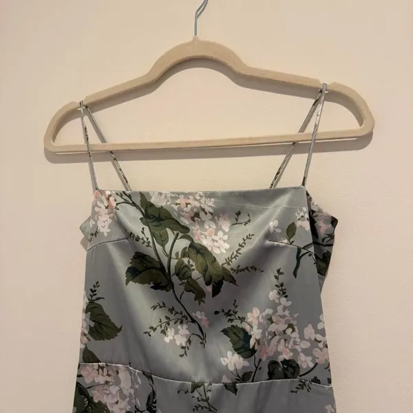 Reformation Women's Blue and Green Dress - Image 2