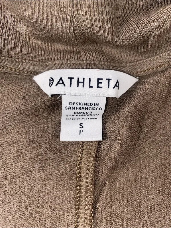Athleta Women's Taupe Open-Front Draped Cardigan - Image 2